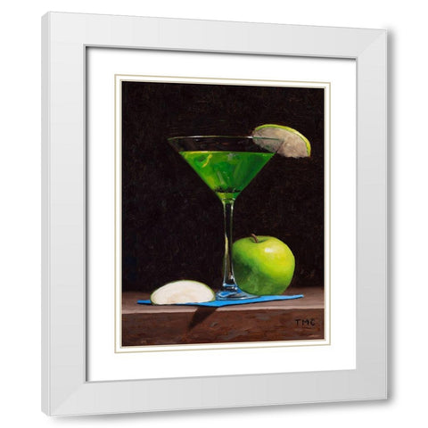 Sour Apple Martini White Modern Wood Framed Art Print with Double Matting by Casey, Todd M.