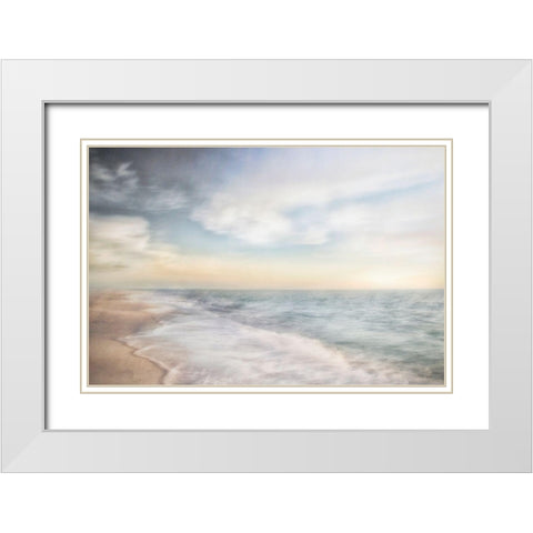 Breathe Out White Modern Wood Framed Art Print with Double Matting by Connolly, Karin