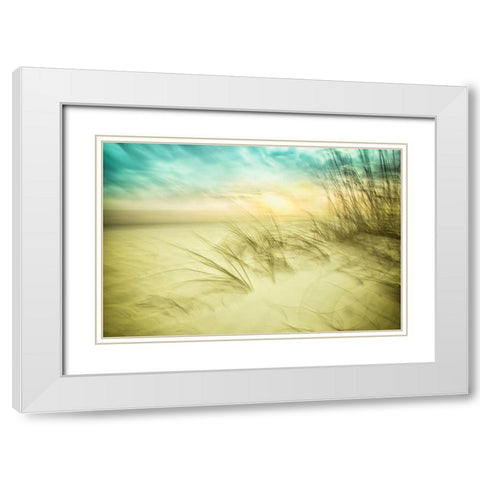 Delightful No. 1 White Modern Wood Framed Art Print with Double Matting by Connolly, Karin