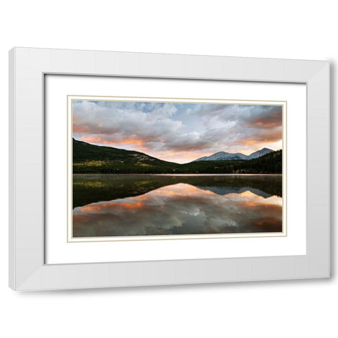 The Rocky Mountain 1 White Modern Wood Framed Art Print with Double Matting by Colligan, Lynann