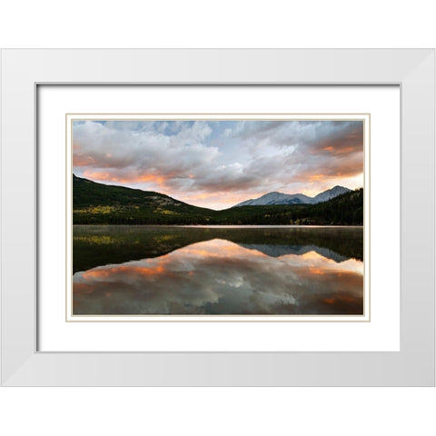 The Rocky Mountain 1 White Modern Wood Framed Art Print with Double Matting by Colligan, Lynann