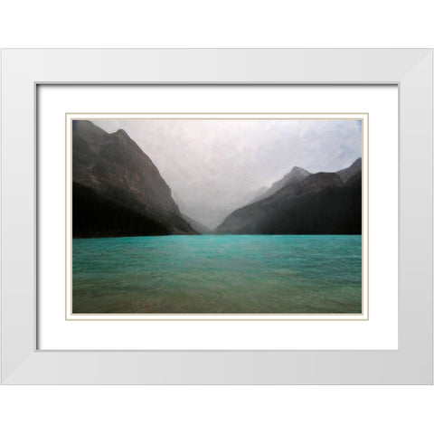 The Rocky Mountain 3 White Modern Wood Framed Art Print with Double Matting by Colligan, Lynann