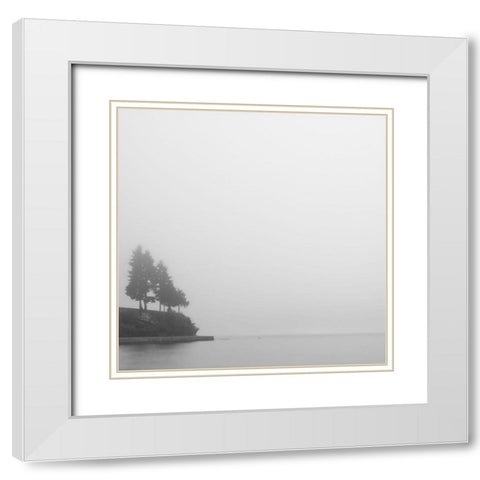 Foggy Coast 1 White Modern Wood Framed Art Print with Double Matting by Colligan, Lynann