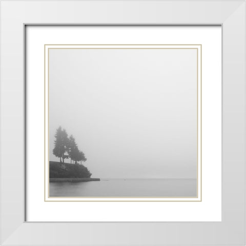 Foggy Coast 1 White Modern Wood Framed Art Print with Double Matting by Colligan, Lynann