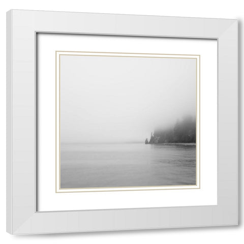 Foggy Coast 2 White Modern Wood Framed Art Print with Double Matting by Colligan, Lynann