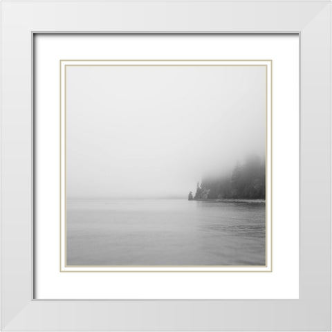 Foggy Coast 2 White Modern Wood Framed Art Print with Double Matting by Colligan, Lynann