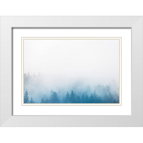 Enchanted Forest No. 2 White Modern Wood Framed Art Print with Double Matting by Colligan, Lynann