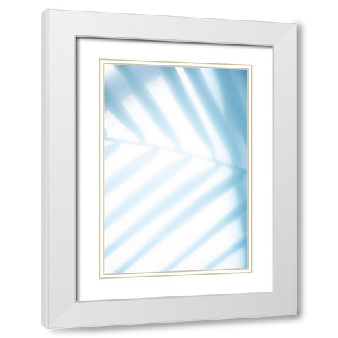 Tropical Palms No. 1 White Modern Wood Framed Art Print with Double Matting by Colligan, Lynann