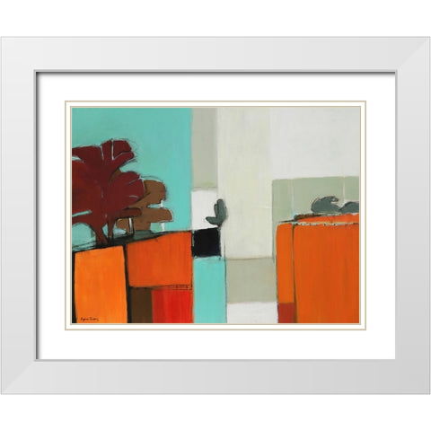 Illusion White Modern Wood Framed Art Print with Double Matting by Chapuis, Virginia