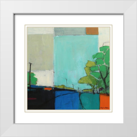 There We Go White Modern Wood Framed Art Print with Double Matting by Chapuis, Virginia