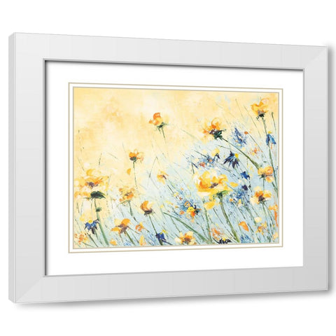 Build Me Up Buttercup White Modern Wood Framed Art Print with Double Matting by Coghlan, Emma