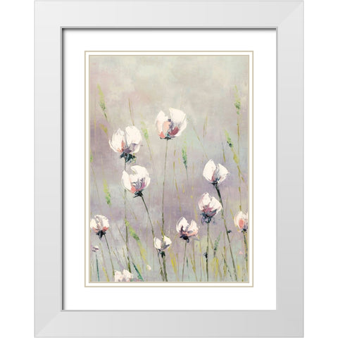 White Tulips White Modern Wood Framed Art Print with Double Matting by Coghlan, Emma