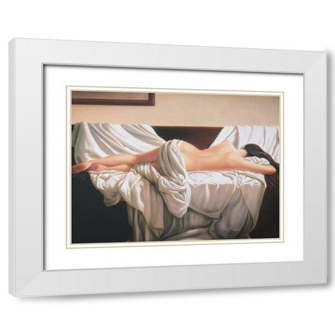 Late September White Modern Wood Framed Art Print with Double Matting by Campos, Edson