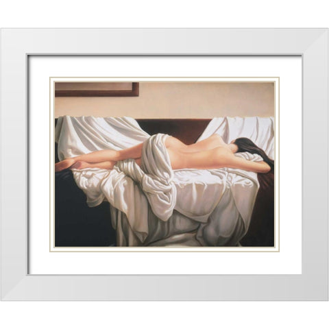 Late September White Modern Wood Framed Art Print with Double Matting by Campos, Edson