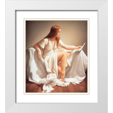 Spring Promise White Modern Wood Framed Art Print with Double Matting by Campos, Edson