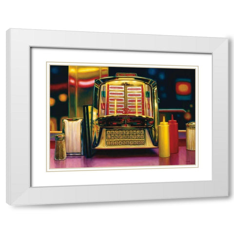 Wall Box II White Modern Wood Framed Art Print with Double Matting by Colletta, TR