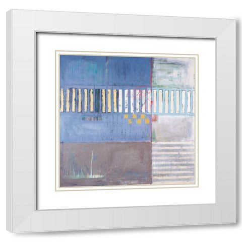 Balance White Modern Wood Framed Art Print with Double Matting by Campbell, Judy