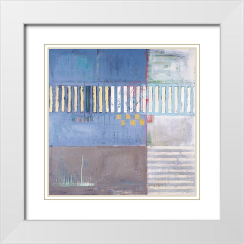 Balance White Modern Wood Framed Art Print with Double Matting by Campbell, Judy