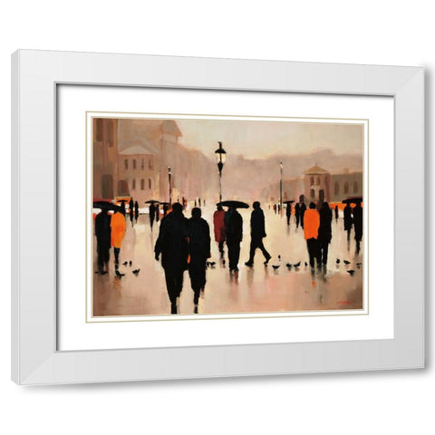 Where We Once Walked White Modern Wood Framed Art Print with Double Matting by Christie, Lorraine