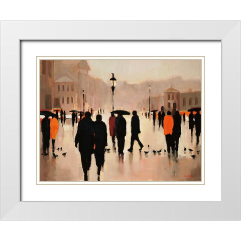 Where We Once Walked White Modern Wood Framed Art Print with Double Matting by Christie, Lorraine