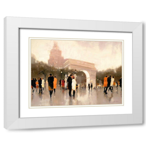 Monumental Day White Modern Wood Framed Art Print with Double Matting by Christie, Lorraine