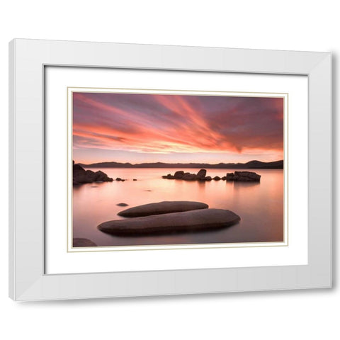 Autumn Sky White Modern Wood Framed Art Print with Double Matting by Carmel, Elizabeth