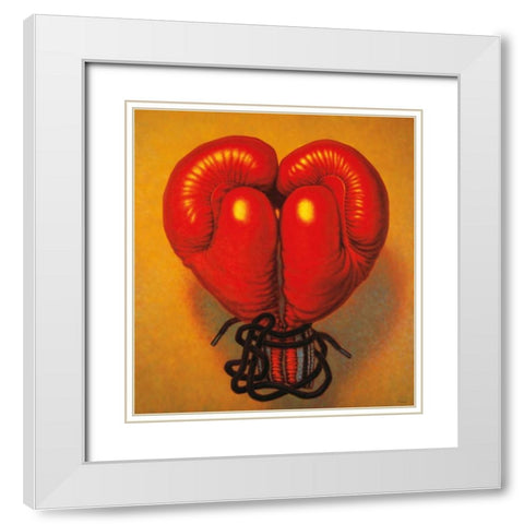 For Love or Money White Modern Wood Framed Art Print with Double Matting by Colletta, TR