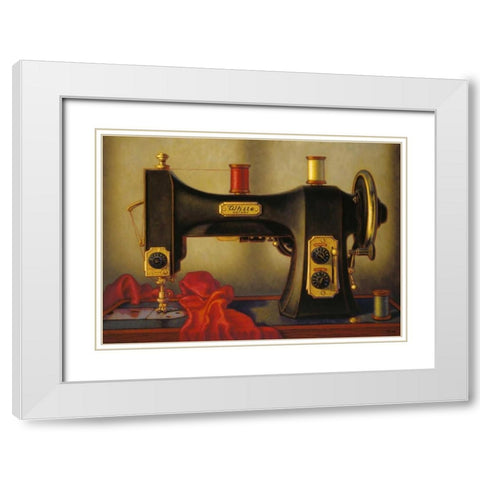 Votive Lamp White Modern Wood Framed Art Print with Double Matting by Colletta, TR