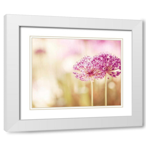 Bloom White Modern Wood Framed Art Print with Double Matting by Cochrane, Carolyn