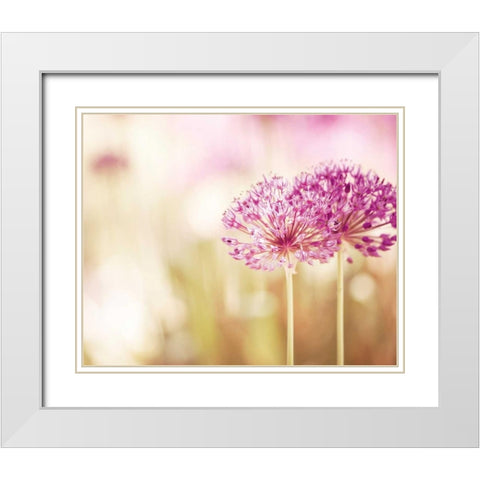 Bloom White Modern Wood Framed Art Print with Double Matting by Cochrane, Carolyn