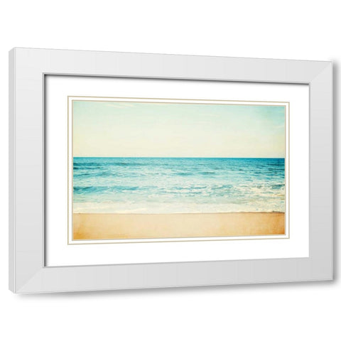Carefree White Modern Wood Framed Art Print with Double Matting by Cochrane, Carolyn