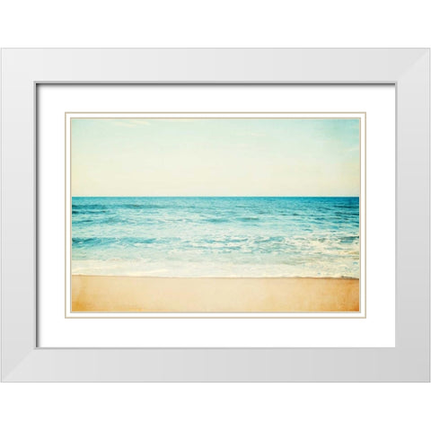 Carefree White Modern Wood Framed Art Print with Double Matting by Cochrane, Carolyn