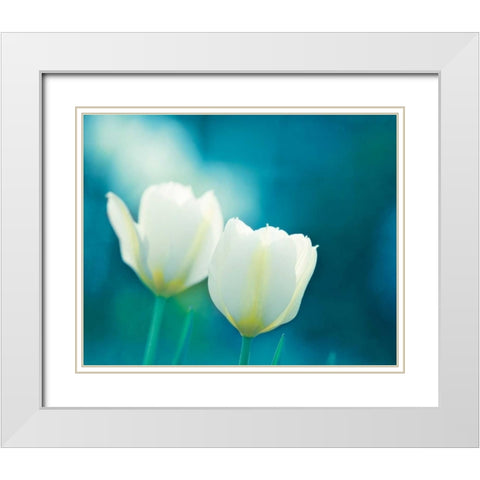 Charisma White Modern Wood Framed Art Print with Double Matting by Cochrane, Carolyn
