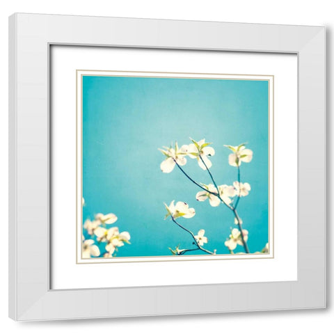Delicate White Modern Wood Framed Art Print with Double Matting by Cochrane, Carolyn