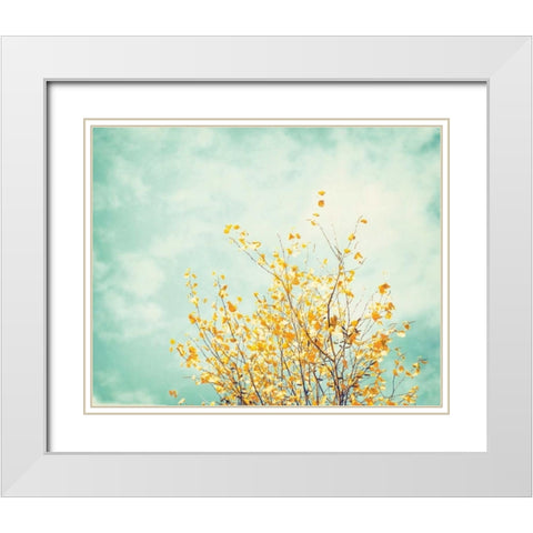 Gentle Whisper White Modern Wood Framed Art Print with Double Matting by Cochrane, Carolyn