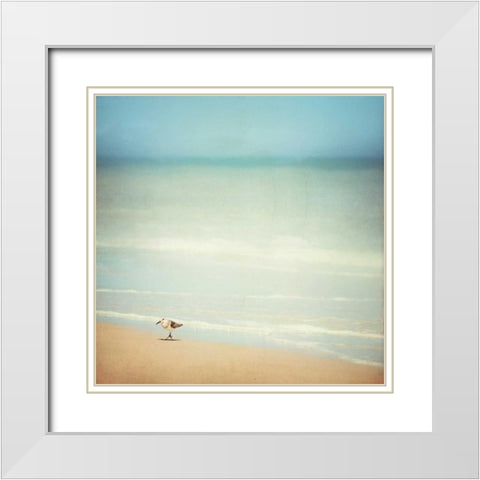 Get Your Feet Wet White Modern Wood Framed Art Print with Double Matting by Cochrane, Carolyn