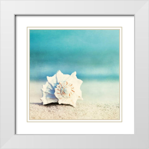 Paradise White Modern Wood Framed Art Print with Double Matting by Cochrane, Carolyn