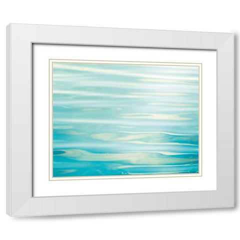 Soothing White Modern Wood Framed Art Print with Double Matting by Cochrane, Carolyn