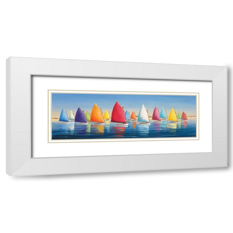 Flying Colors White Modern Wood Framed Art Print with Double Matting by Caldwell Fisher, Sally