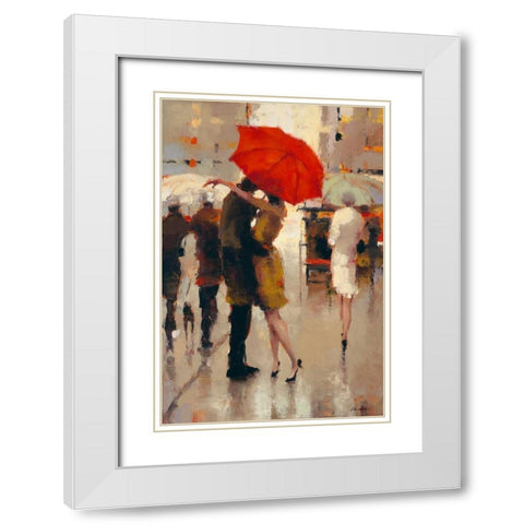 Sweet Surprise White Modern Wood Framed Art Print with Double Matting by Christie, Lorraine
