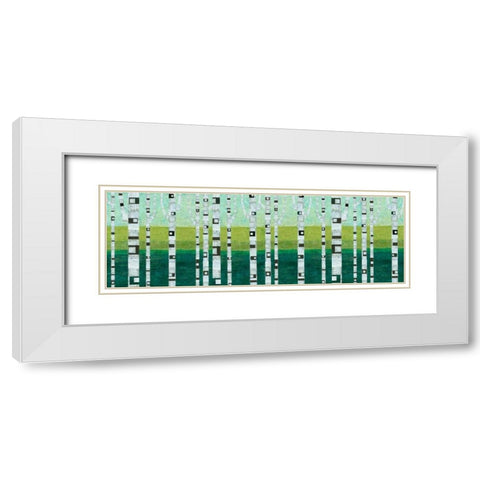 Birches at the Beach White Modern Wood Framed Art Print with Double Matting by Calkins, Michelle