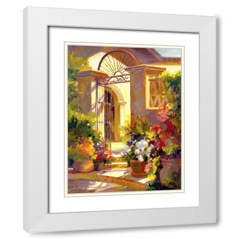 Fragrant Entrance White Modern Wood Framed Art Print with Double Matting by Carr, Betty