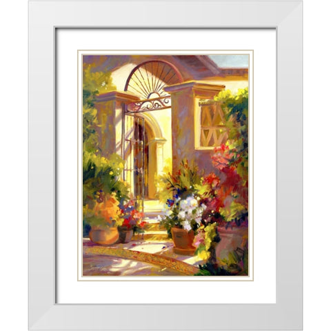 Fragrant Entrance White Modern Wood Framed Art Print with Double Matting by Carr, Betty
