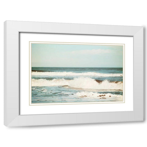 Flowing Sea White Modern Wood Framed Art Print with Double Matting by Cochrane, Carolyn