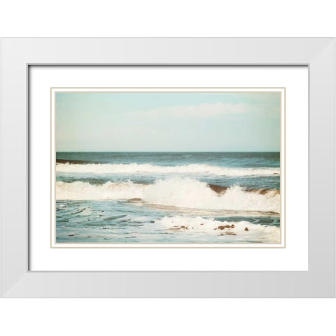 Flowing Sea White Modern Wood Framed Art Print with Double Matting by Cochrane, Carolyn
