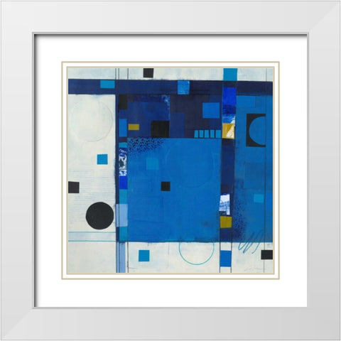 Blueberry Hill II White Modern Wood Framed Art Print with Double Matting by Colter, Deborah T.