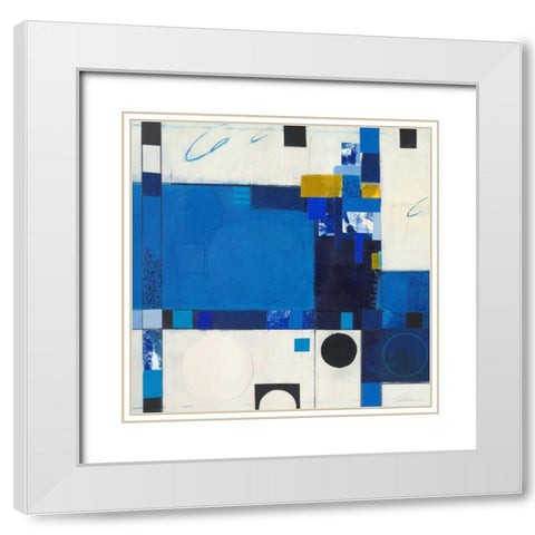 Blueberry Hill III White Modern Wood Framed Art Print with Double Matting by Colter, Deborah T.