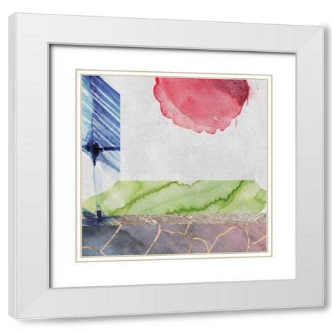 Earth Glows 2 White Modern Wood Framed Art Print with Double Matting by Duncan-He, Louis