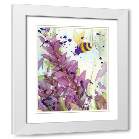 Pollinator White Modern Wood Framed Art Print with Double Matting by Derman, Dawn