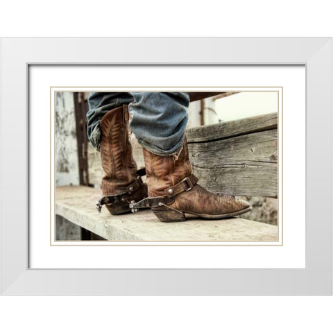 Like a Second Skin White Modern Wood Framed Art Print with Double Matting by Dearing, Lisa